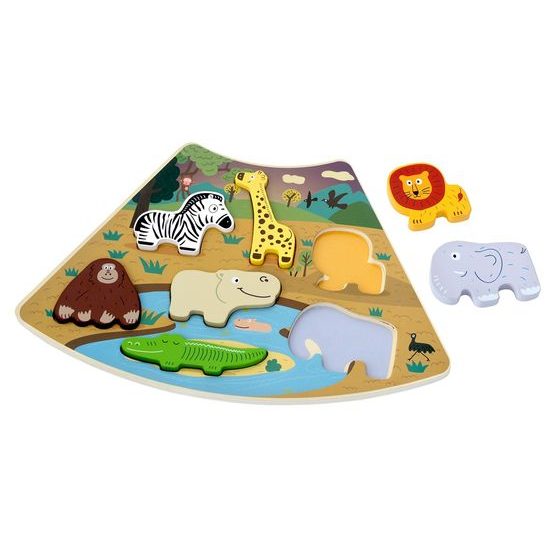 2Kids Toys Dřevěné puzzle Safari propojitelné