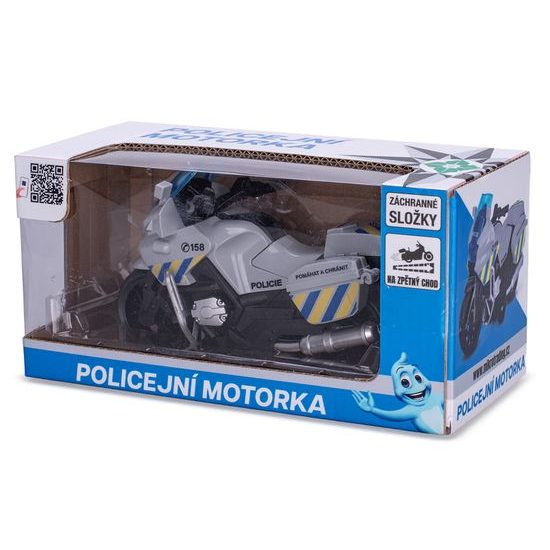 Motorka policejní CZ 16cm na zpětný chod v krabičce