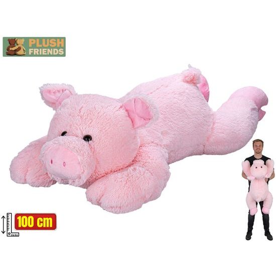 Plush Friends prase plyšové 100cm ležící 0m+