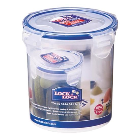 Plastová kulatá dóza na potraviny LOCK 700ml