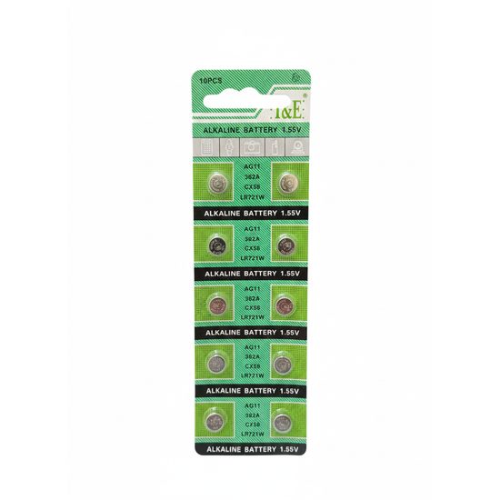 Alkalické knoflíkové baterie AG11 1.55V – 10 ks