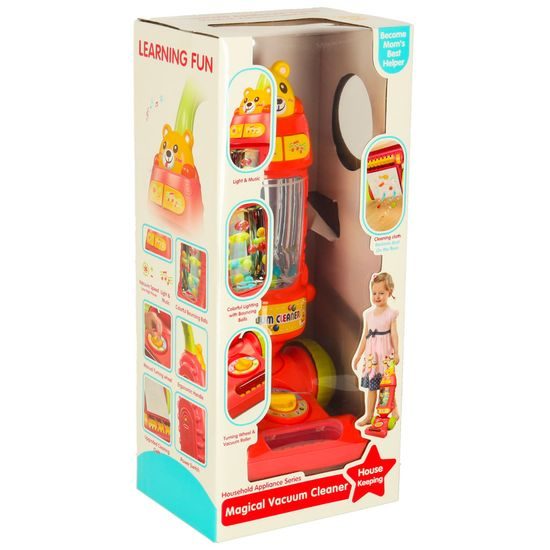 Interaktivní dětský vysavač se zvukem - oranžová