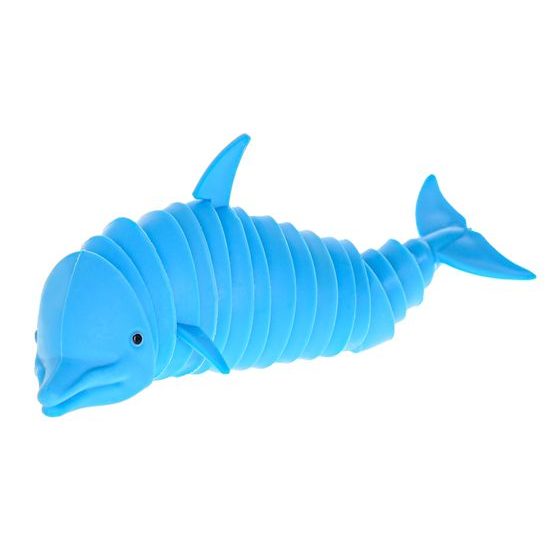 Fidget delfín klik klak 17cm 2barvy 12ks v DBX