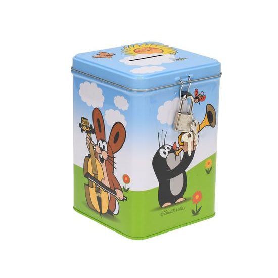 Krtek pokladnička kovová 15cm v sáčku