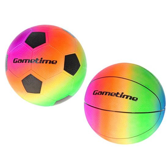 Gametime míč 23cm duhový 2druhy 10m+ v sáčku
