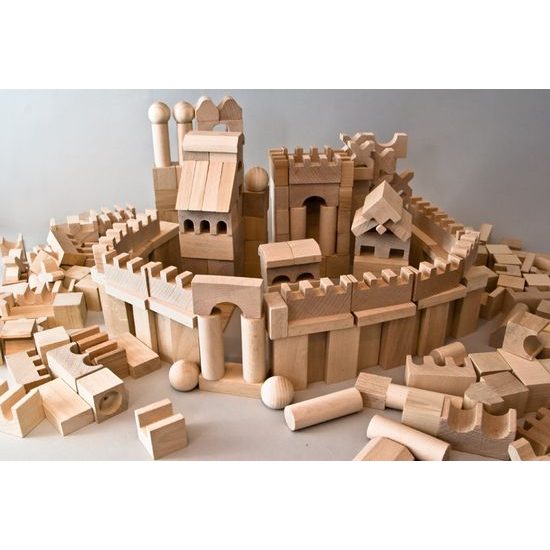 2Kids Toys Kostky přírodní XL 220 ks