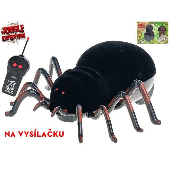 Jungle Expedition R/C pavouk na baterie 12cm 27MHz v krabičce