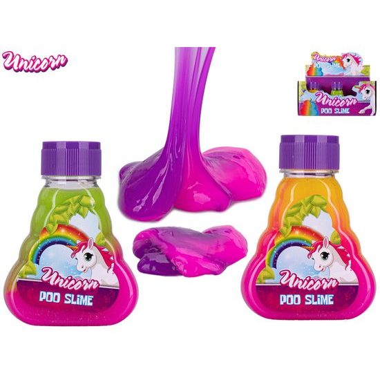 Unicorn lejno jednorožce 10,5cm s duhovým slizem 140g 3barvy 12ks v DBX
