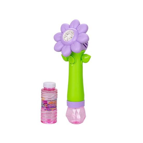 Sun Fun bublifukovač květina 27cm na baterie se světlem s náplní 90ml 2barvy v krabičce