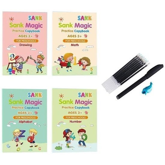 Pracovní sešity na učení psaní a kreslení – Sank Magic