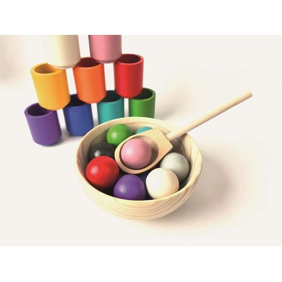 2Kids Toys Duhové kuličky a kalíšky 12 barev