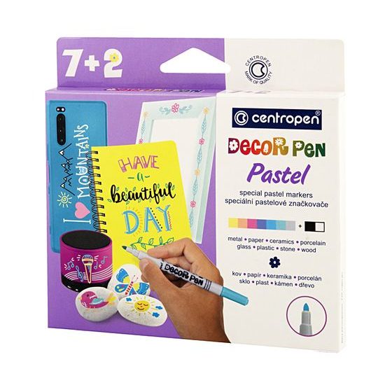 CENTROPEN sada Decorpen pastel (9ks/sad)