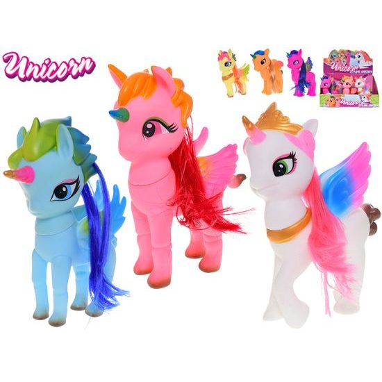 Unicorn jednorožec 20cm stojící 6barev 6ks v DBX