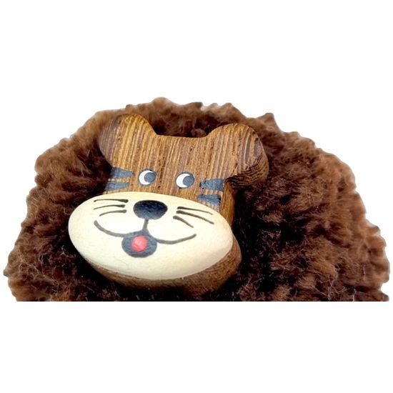 2Kids Toys Dřevěná magnetka velká pompon Tygr