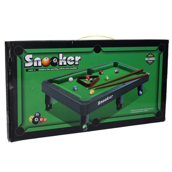 Kulečník 45x25cm s tágem 2ks a koulemi v krabičce