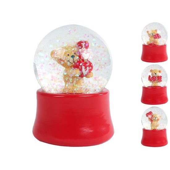 Sněžítko 7cm s medvídkem "love" 4druhy