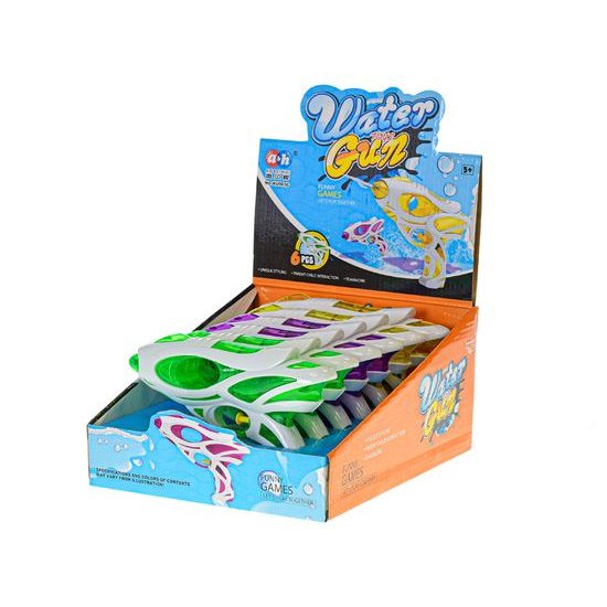 Vodní pistole 20,5cm 3barvy 6ks v DBX
