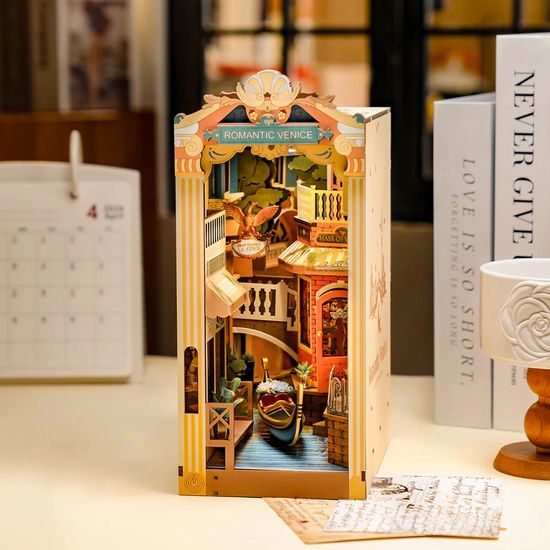 RoboTime 3D skládačka Zarážka na knihy Miniatura domečku Romantické Benátky