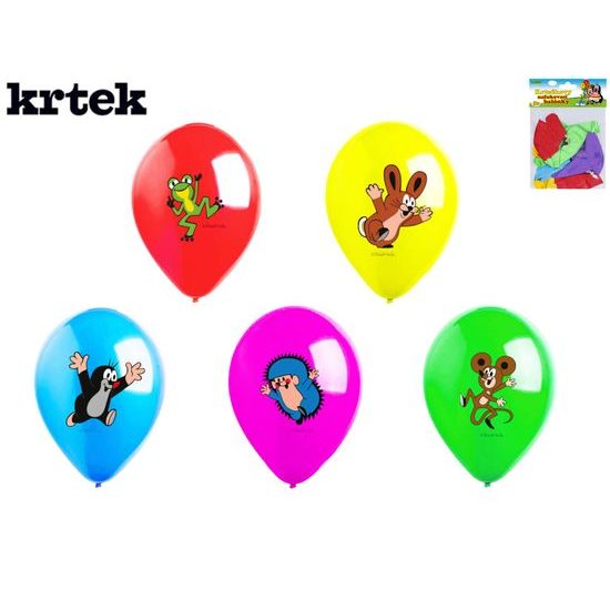 Krtečkovy nafukovací balónky 30cm (Krtek+kamarádi) 5designů 5ks v sáčku