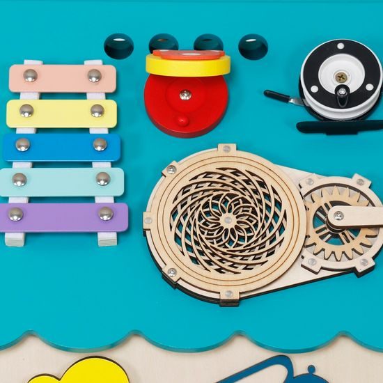 2Kids Toys Activity board Domeček tyrkysový