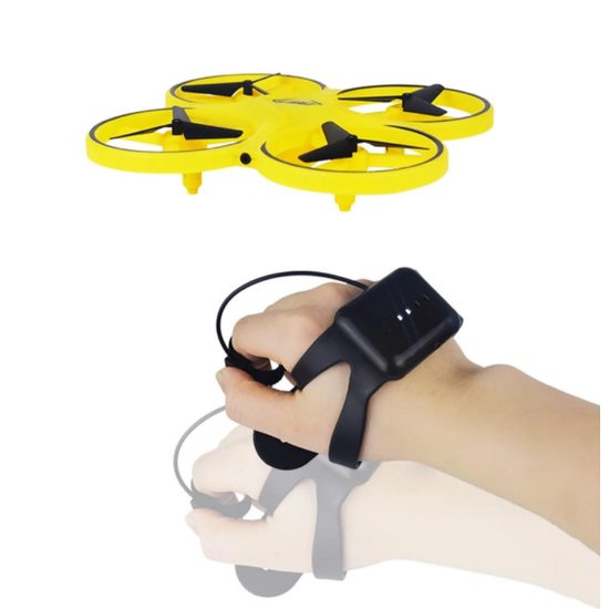 Dron ovládaný pohybem ruky