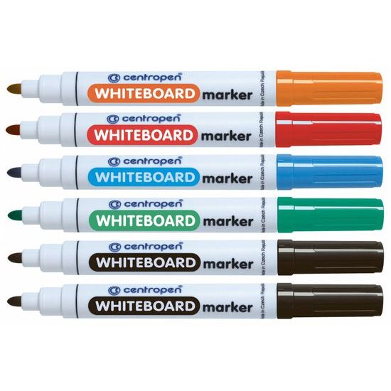 Fixy stíratelné Whiteboard Marker 6 ks, CENTROPEN