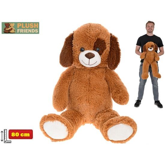 Plush Friends pes plyšový 80cm tmavě hnědý 0m+