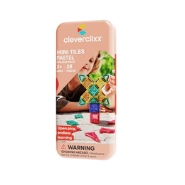 Cleverclixx - Cestovní magnetická mini stavebnice PASTELOVÁ 28 ks