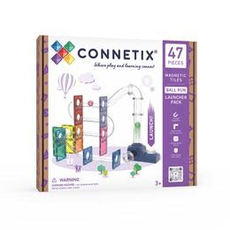 Connetix Tiles 47 ks - Kuličková dráha s odpalovačem