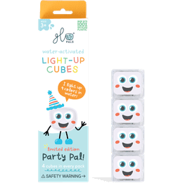 Smyslové svítící kostky Glo Pals 4 ks bílé PARTY PAL