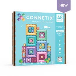 Connetix Tiles 48 ks - Bright Portal sada pastelová