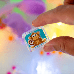 Smyslové svítící kostky Glo Pals 6 ks ZOO