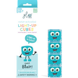 Smyslové svítící kostky Glo Pals 4 ks modré BLAIR
