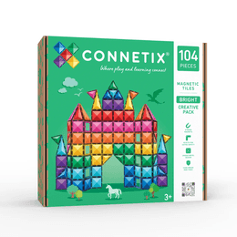 Connetix Tiles 104 ks - Magnetická stavebnice duhová
