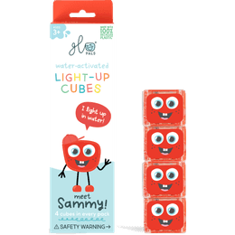 Smyslové svítící kostky Glo Pals 4 ks červené SAMMY