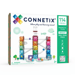 Connetix Tiles 114 ks - Magnetická kuličková dráha duhová