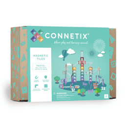 Connetix Tiles 106 ks - Magnetická kuličková dráha pastelová
