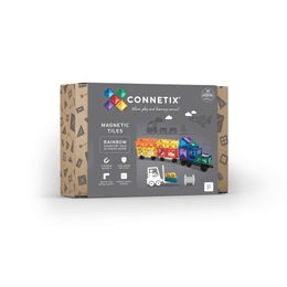Connetix Tiles 50 ks - Magnetická stavebnice - duhová auta