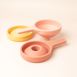 Stohovací trychtýře - sada 3 ks korálová/žlutá Inspire My Play