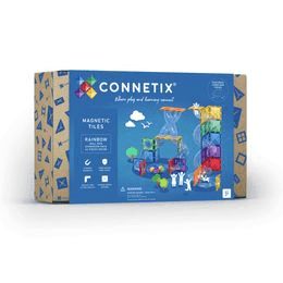 Connetix Tiles 66 ks - Magnetická kuličková dráha duhová - rozšiřující balíček