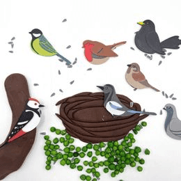 Eco sada jarní miniatury Ptáčci 7ks