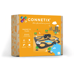 Connetix Tiles 48 ks - Magnetická stavebnice - silnice