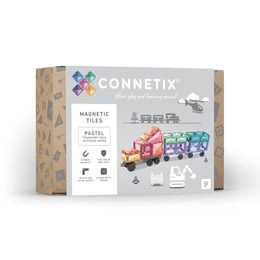 Connetix Tiles 50 ks - Magnetická stavebnice - pastelová auta