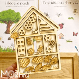Hmyzí domeček - dřevěný tác