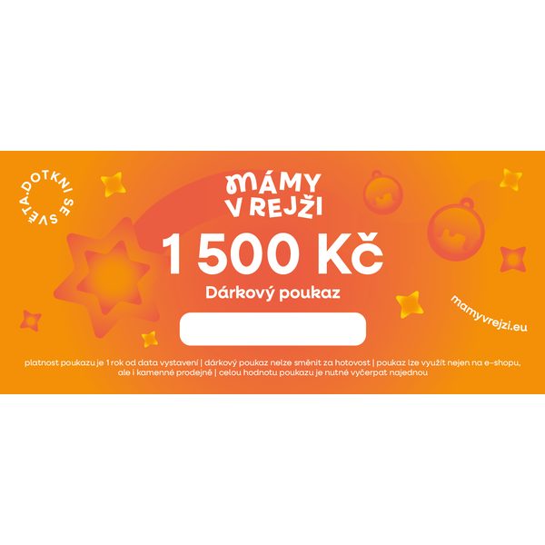 Vánoční dárkový poukaz na 1500 kč