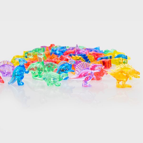 TickiT Průsvitní barevní dinosauři 72ks