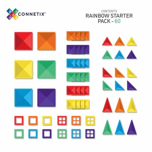 Connetix Tiles 60 ks - Magnetická stavebnice