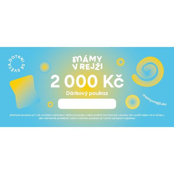 Dárkový poukaz na 2000 kč