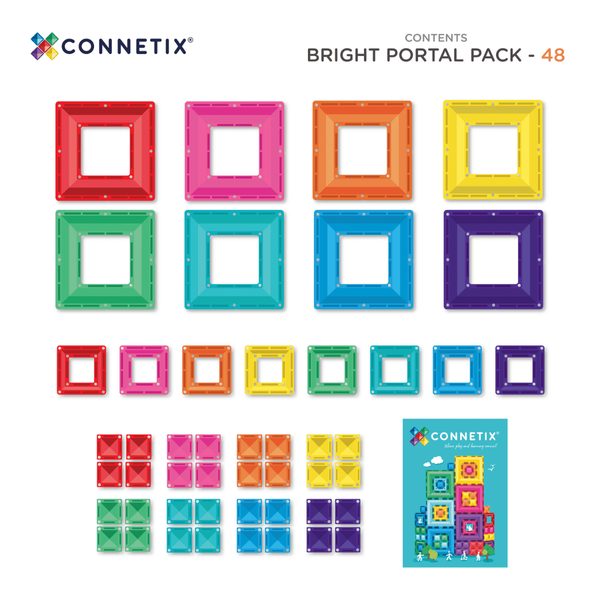 Connetix Tiles 48 ks - Bright Portal sada