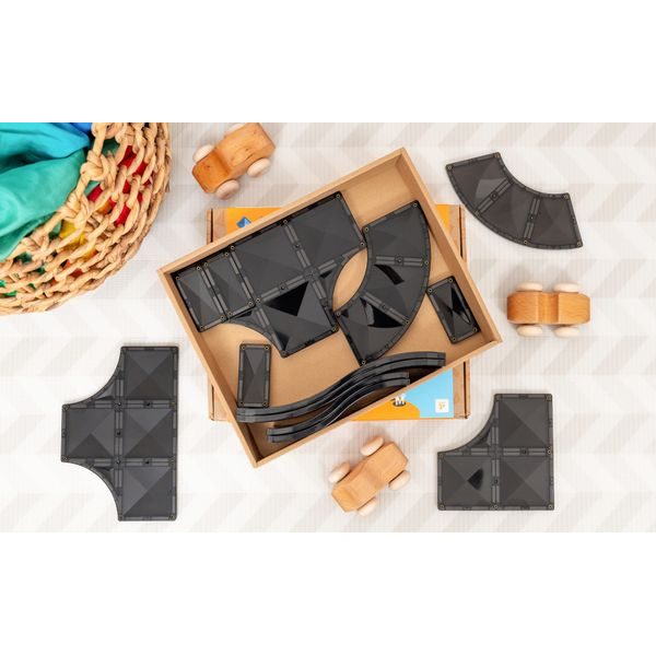 Connetix Tiles 16 ks - Magnetická stavebnice - rampy a křižovatky